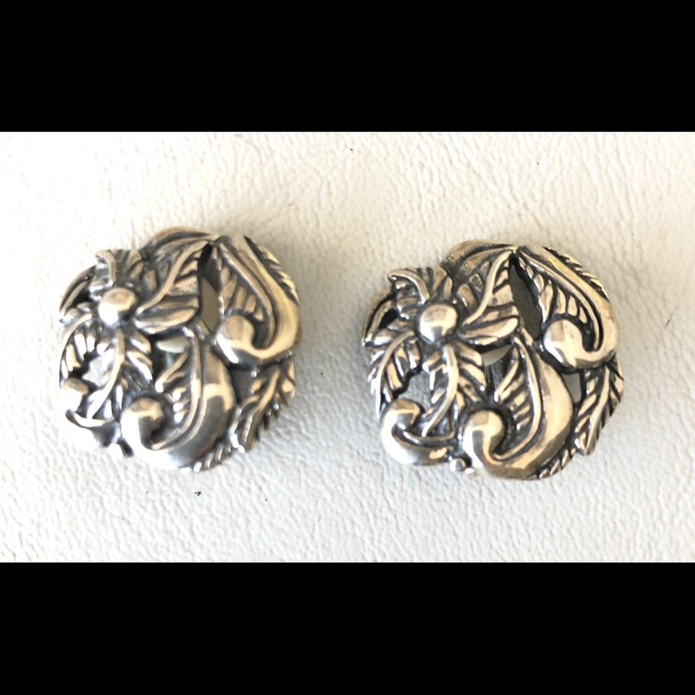 Carolyn Pollack Silver Clip Earrings
